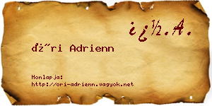Őri Adrienn névjegykártya
